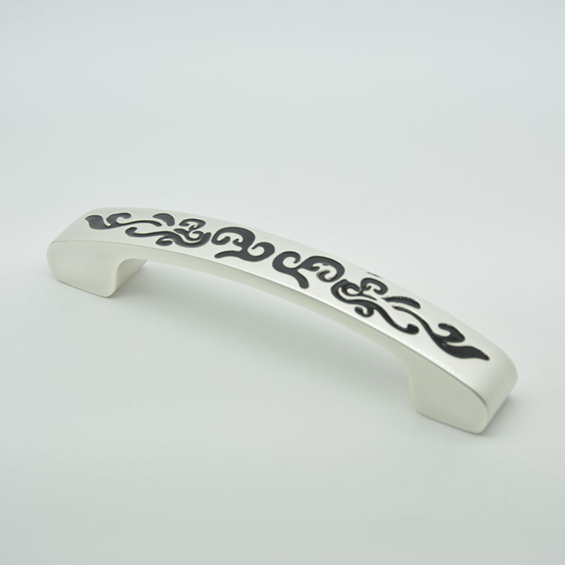 wave embossed 64 mm pearl white zinc alloy pulls handles for cabinet 63g for cabinet wardrobe cupboard dresser furniture