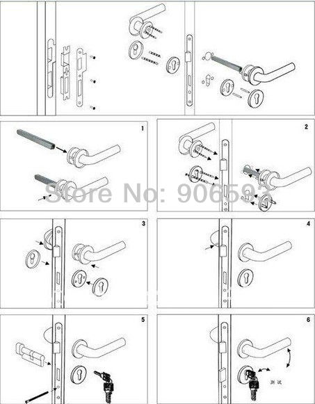 6pairs lot free shipping Modern stainless steel door handle/handle/lever door handle/AISI 304
