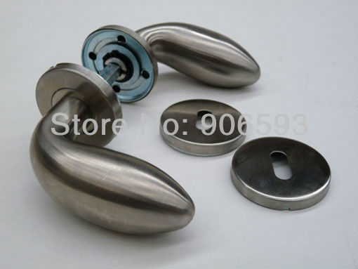 6pairs lot free shipping Modern stainless steel egg door handle/handle/lever door handle/AISI 304