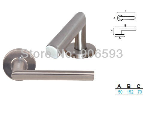 6pairs lot free shipping Modern stainless steel oval classic door handle/handle/lever door handle/AISI 304