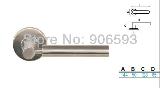6pairs lot free shipping stainless steel modern door handle/handle/lever door handle/AISI 304
