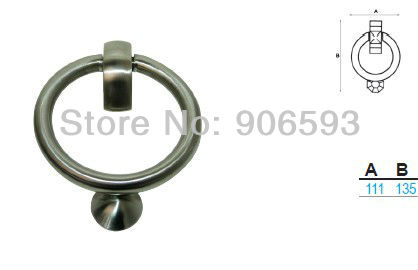 6pcs lot free shipping Classical stainless steel circular door knocker/stainless steel knocker/door pull