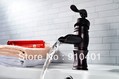 Luxury Oil Rubbed Bronze Bathroom Vanity Basin Faucet Water Mixer Tap Single Handle Bamboo Shape