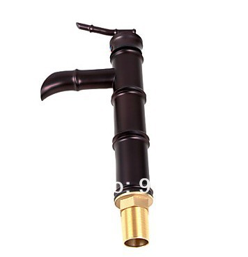 NEW Bamboo Shape Bathroom Basin Faucet Undercounter Mixer Tap Oil Rubbed Bronze Single Handle Hole