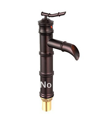 NEW Bamboo Shape Bathroom Basin Faucet Undercounter Mixer Tap Oil Rubbed Bronze Single Handle Hole