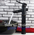Oil rubbed bronze bamboon shape bathroom faucet single handle hole basin mixer tap classin sink laundry faucet