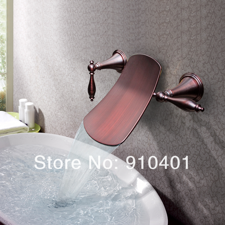 Wholesale And Retail Promotion Luxury Oil Rubbed Bronze Bathroom Basin Faucet Waterfall Spout Sink Mixer Tap