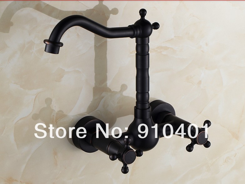 Wholesale And Retail Promotion Modern Oil Rubbed Bronze Wall Mounted Bathroom Faucet Swivel Spout Kitchen Mixer