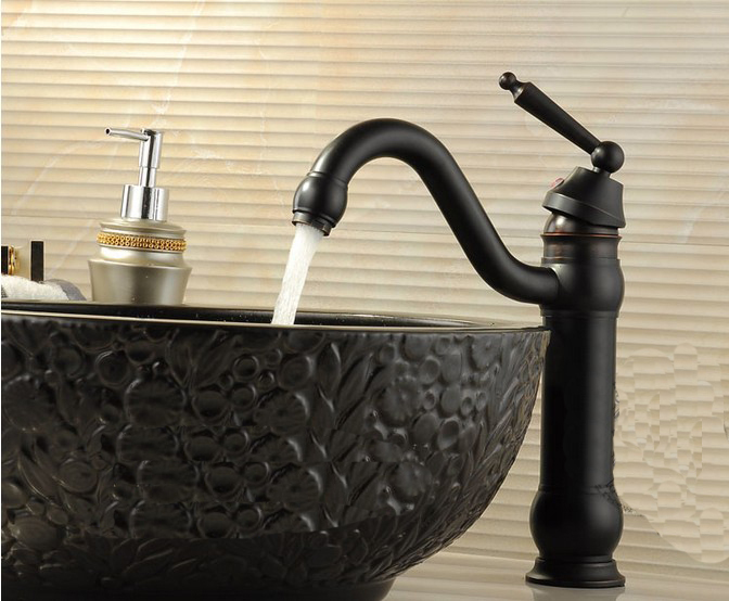 Wholesale And Retail Promotion  NEW Oil Rubbed Bronze Bathroom Basin Faucet Swivel Spout Vessel Sink Mixer Tap