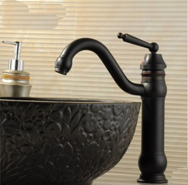 Wholesale And Retail Promotion  NEW Oil Rubbed Bronze Bathroom Basin Faucet Swivel Spout Vessel Sink Mixer Tap