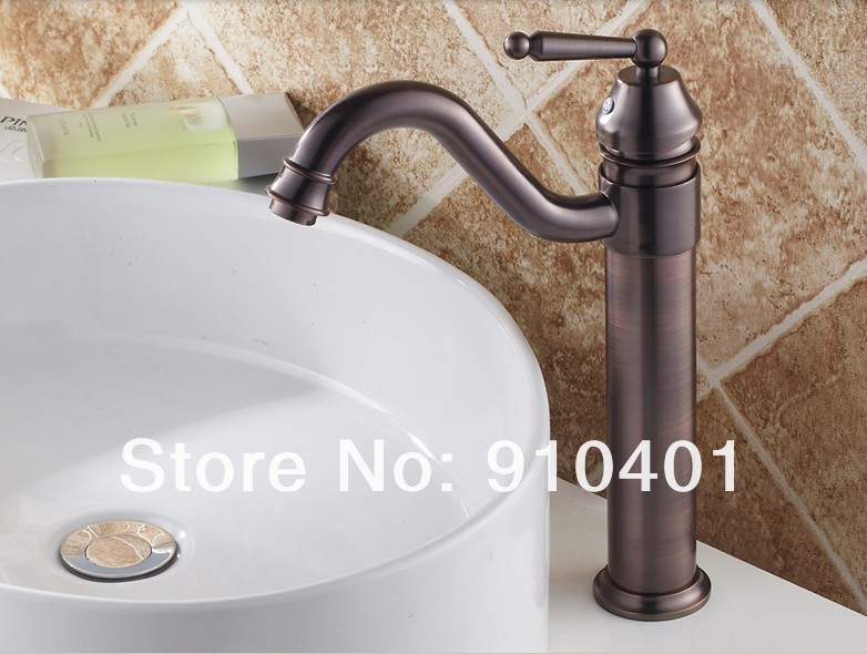 Wholesale And Retail Promotion NEW Oil Rubbed Bronze Bathroom Faucet Swivel Spout Single Handle Sink Mixer Tap