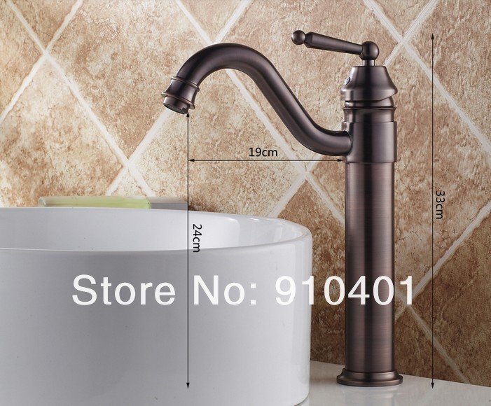 Wholesale And Retail Promotion NEW Oil Rubbed Bronze Bathroom Faucet Swivel Spout Single Handle Sink Mixer Tap