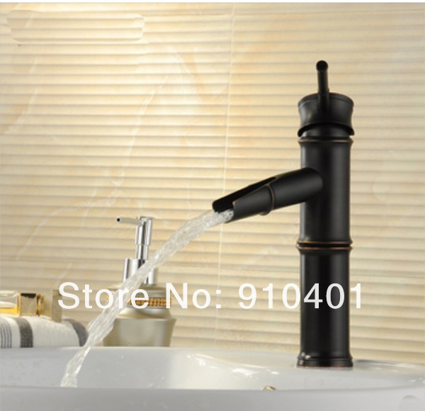 Wholesale And Retail Promotion  Oil Rubbed Bronze Bathroom Waterfall Faucet Vessel Sink Mixer Tap Cheap 1 Handle