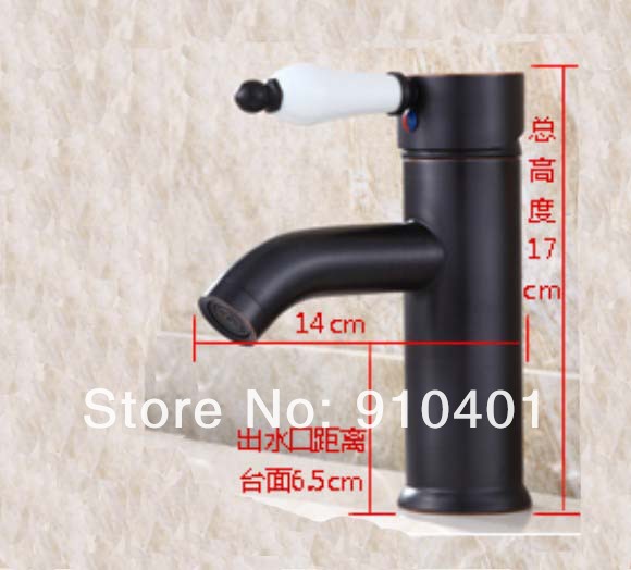 Wholesale And Retail Promotion Oil Rubbed Bronze Rould Style Solid Brass Bathroom Faucet Ceramic Handle Mixer