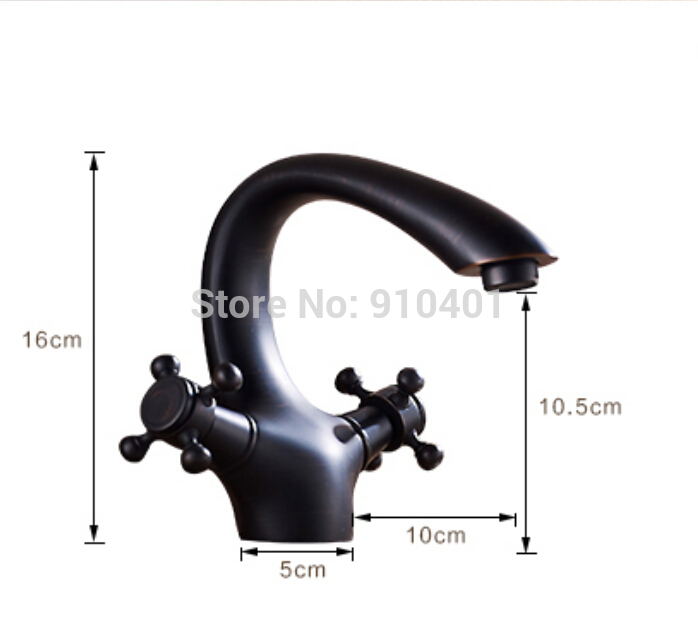 Wholesale and retail Promotion Oil Rubbed Bronze Bathroom Carved Bathroom Faucet Vanity Sink Mixer Tap 2 Levers
