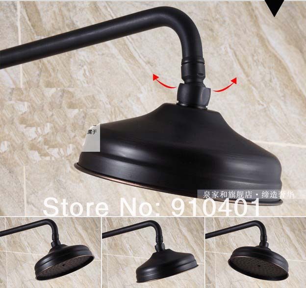 Wholesale And Retail Promotion Oil Rubbed Bronze 8" Rain Shower Faucet Set Single Handle Shower Column Mixer