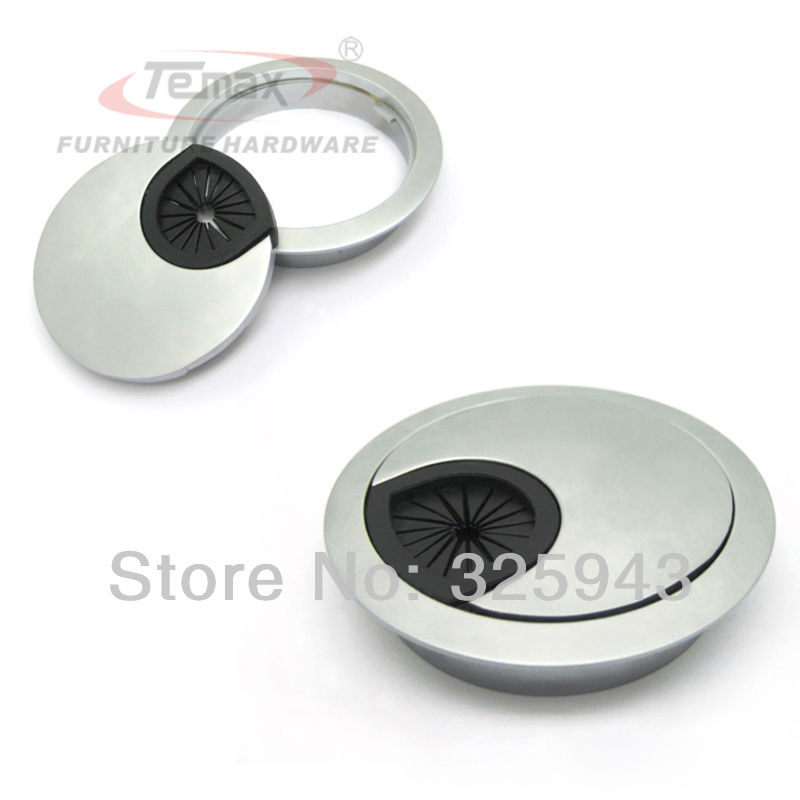 60mm Computer Grommet Desk Table Cable Tidy Outlet Port Surface Wire Hole Cover Switch Plates Cabin Office Furniture