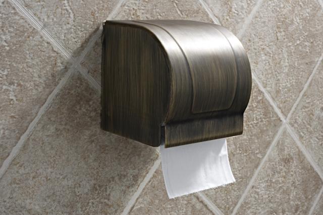 Antique copper tissue box paper holder toilet paper box wall health carton shelf