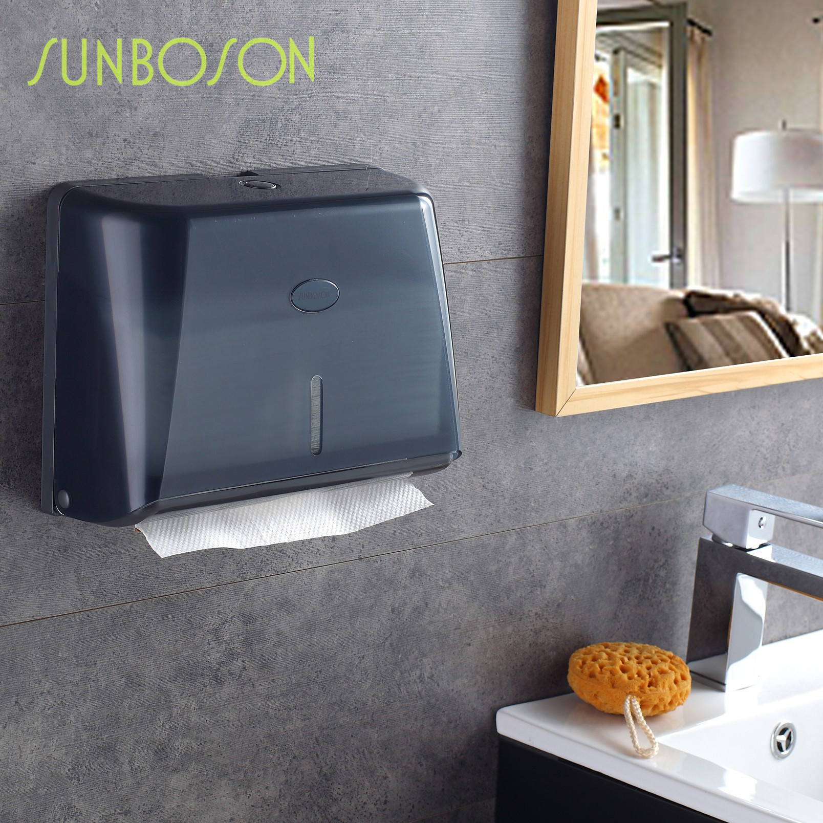 Sunboson plastic paper towel box pumping paper box tissue box hanging paper towel holder paper towel holder