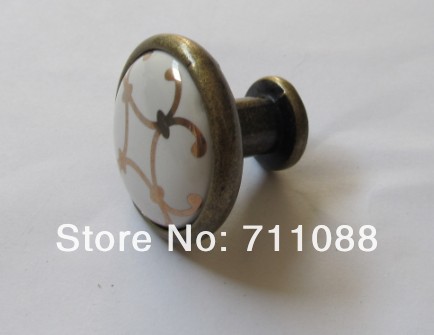 Hot selling Ceramic Zinc Alloy modern simple classic knob Kitchen Cabinet Furniture  knob