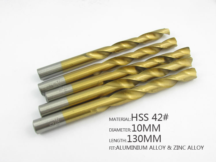 LICHEN D1001 Diameter 10.0mm Twist Drell Bit & Metal Drilling & High Speed Steel HSS 42# Drill Bit