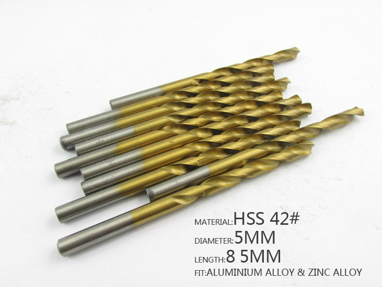 LICHEN D501 Diameter 5.0mm Twist Drell Bit & Metal Drilling & High Speed Steel HSS 42# Drill Bit