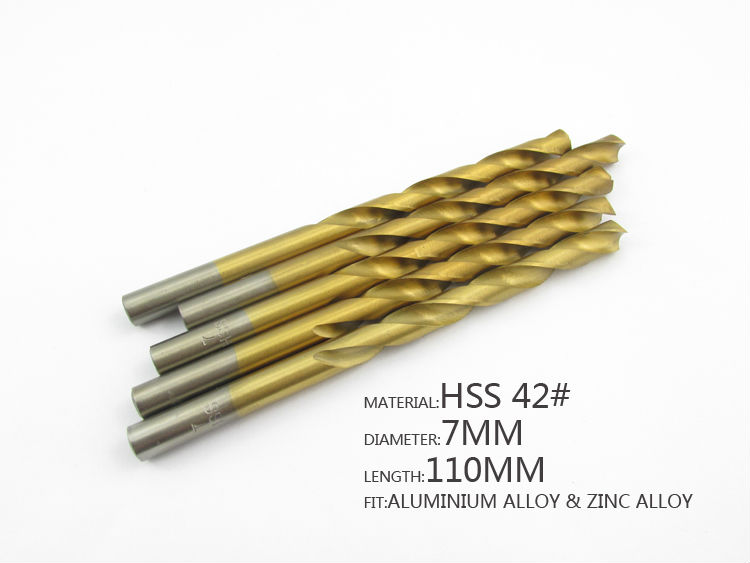 LICHEN D701 Diameter 7.0mm Twist Drell Bit & Metal Drilling & High Speed Steel HSS 42# Drill Bit