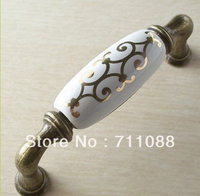 new arrival European style  Ceramic Zinc Alloy modern simple classic knob Kitchen Cabinet Furniture Handle knob