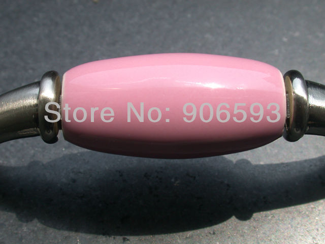 24pcs lot free shipping Pink porcelain pretty cartoon cabinet handleporcelain handledrawer handlefurniture handle