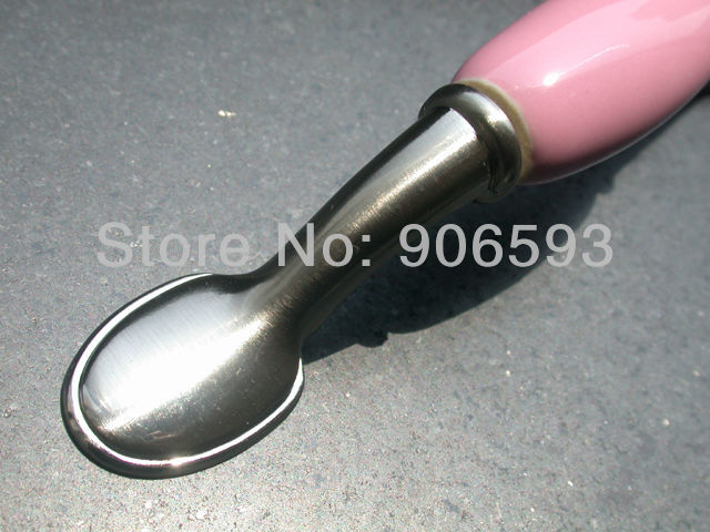 24pcs lot free shipping Pink porcelain pretty cartoon cabinet handleporcelain handledrawer handlefurniture handle