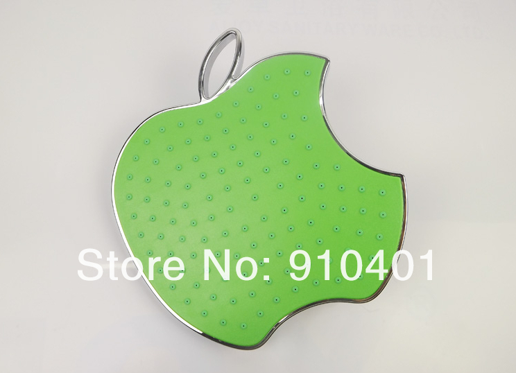 Wholesale And Retail Promotion Bathroom Accessories Apple Rain Shower Head Green Bathroom Shower Replacement