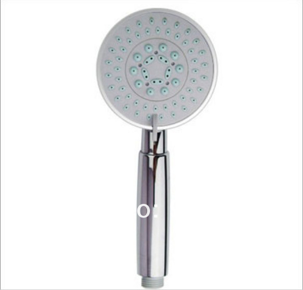 Wholesale And Retail Promotion Chrome ABS 5 Function Bathroom Shower Head Rain Round Handheld Shower Sprayer