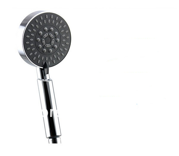 Wholesale And Retail Promotion Chrome ABS Round Style Multifunction Bath Hand Held Shower + Hose + Brack Holder
