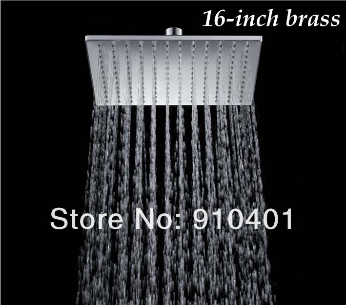Wholesale And Retail Promotion  Luxury Ultrathin 16" (40cm) Bathroom Square Shower Head Bathroom Shower Sprayer