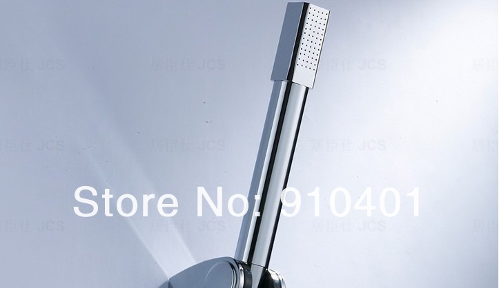 Wholesale And Retail Promotion New Copper Rain Hand-Held Shower Head Bathroom Shower Nozzle Square Style Chrome