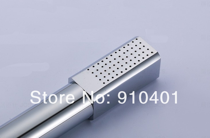 Wholesale And Retail Promotion New Copper Rain Hand-Held Shower Head Bathroom Shower Nozzle Square Style Chrome
