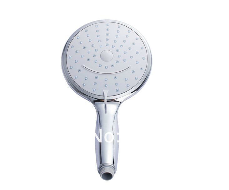 Wholesale And Retail Promotion Smiling Face Chrome ABS Bathroom Shower Head Rain Round Handheld Shower Sprayer