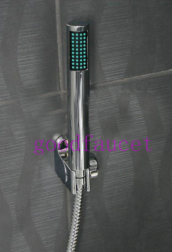bathroom shower handheld shower head chrome ABS hand sprayer with 150cm hose with shower bracket wall mounted