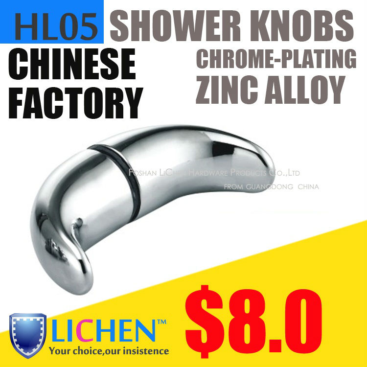 Chinese Factory LICHEN HL09 Chrome Copper&Brass Cylinder Style Shower Door Knobs LICHEN Chinese Factory  Furniture Hardware pull