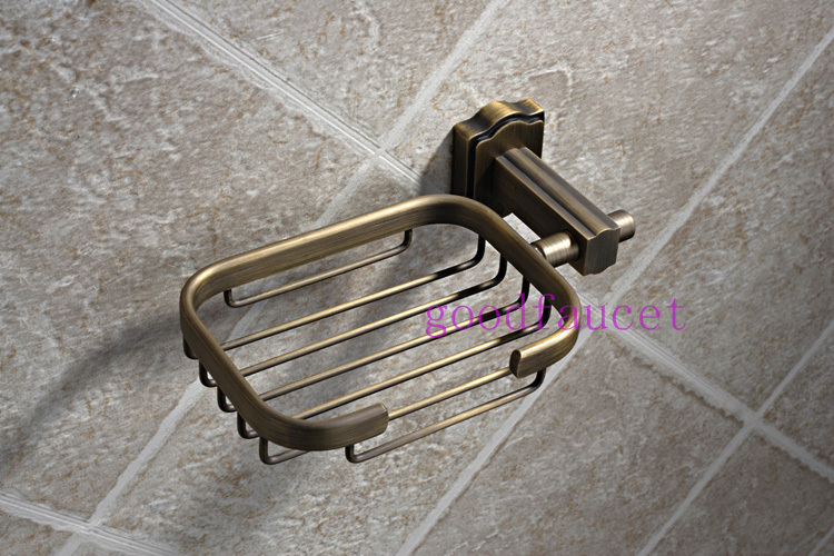Antique bronze soap dishes solid brass soap holder wall mount soap basket bathroom accessaries