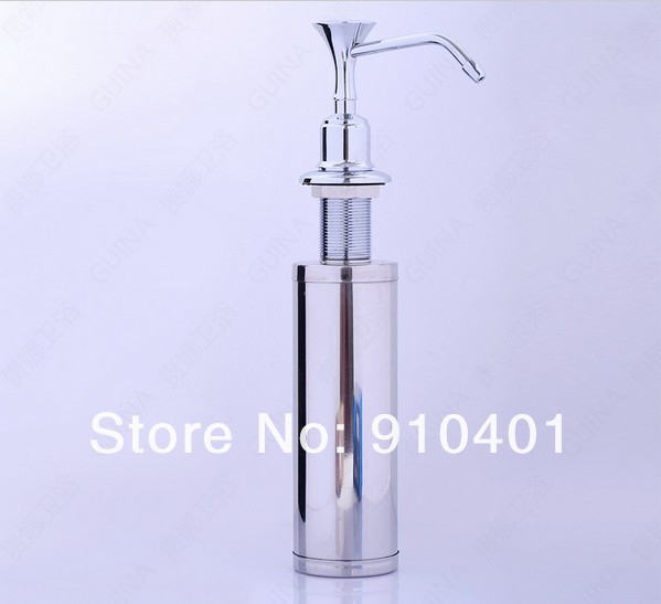 Wholesale And Retail Promotion Modern Deck Mounted Stainless Steel Kitchen Soap Dispense Chrome Finish 220ml