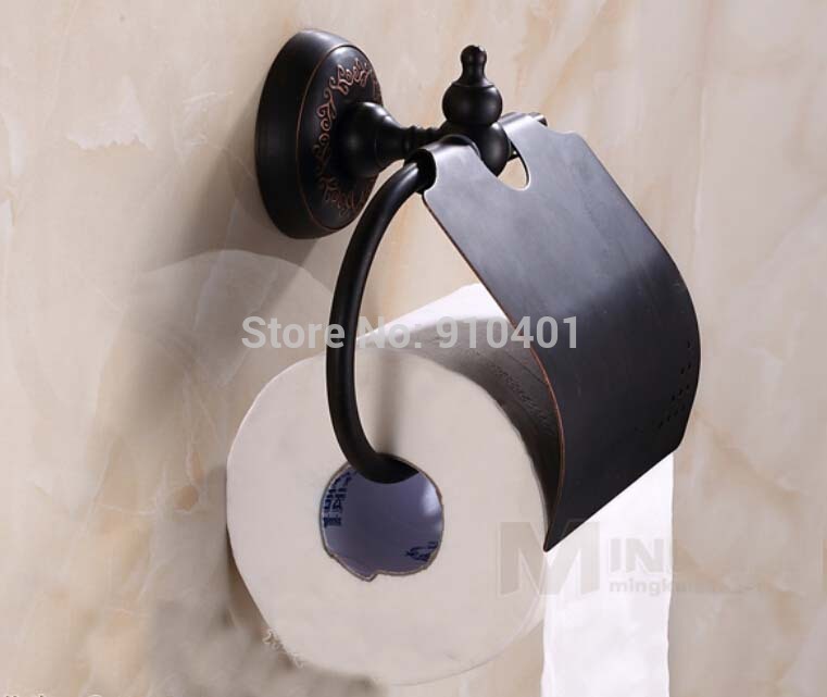 Wholesale And Retail Promotion Modern Oil Rubbed Bronze Toilet Paper Holder Roll Tissue Bar Holder Wall Mounted