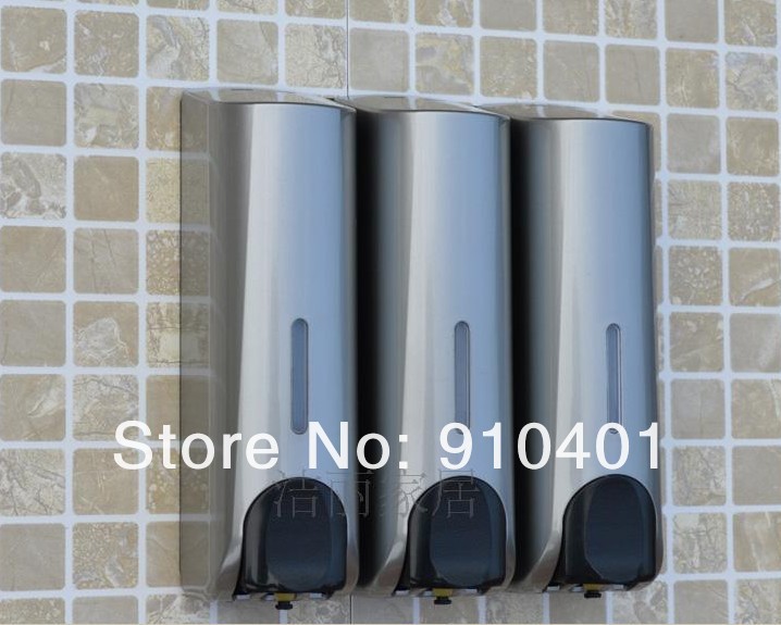 Wholesale And Retail Promotion NEW Bathroom Hotel ABS Wall Mounted Liquid Shampoo/ Soap Dispense 3 Soap Holder