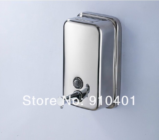 Wholesale And Retail Promotion NEW Bathroom Wall Mounted Stainless Steel Liquid Soap Dispenser Shampoo Box 1000ML