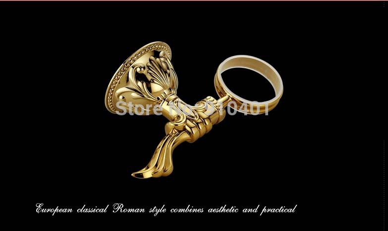 Wholesale And Retail Promotion NEW Luxury Golden Brass Bathroom Kitchen Soap Dispenser Wall Mounted Soap Holder