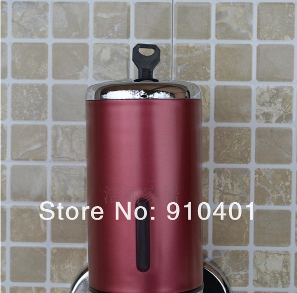 Wholesale And Retail Promotion NEW Modern Red 500ML Stainless Steel Wall Mounted Liquid Shampoo/ Soap Dispense