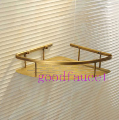 NEW Luxury Antique bronze wall mount bathroom shelves triangle basket Bathroom Storage Holders & Racks Holder