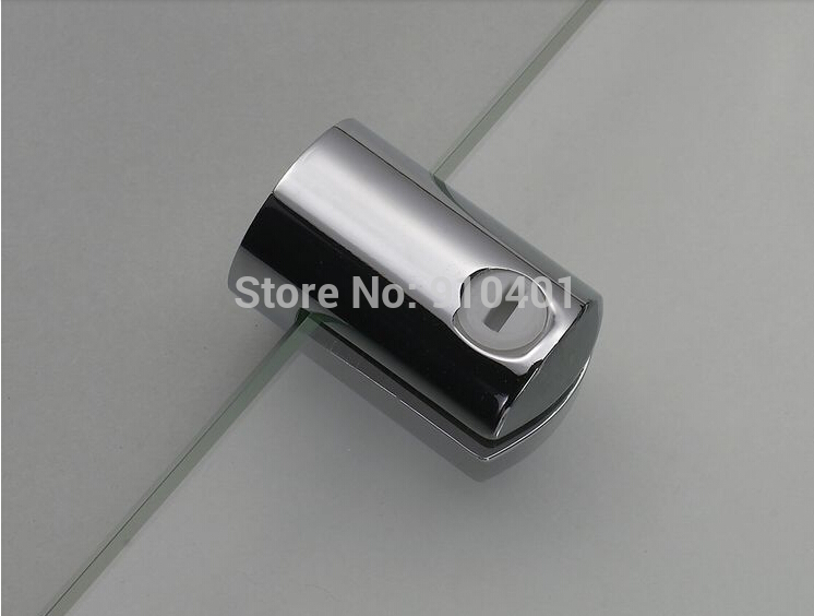 Wholesale And  Retail Promotion Chrome Brass Wall Mounted Corner Shelf Shower Caddy Storage Holder Glass Tier