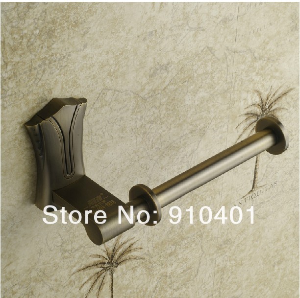  Wholesale And Retail Promotion Antique Brass Wall Mounted Flower Carved Toilet Paper Holder Tissue Bar Holder