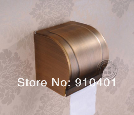 NEW Luxury Bathroom Antique Brass Toilet  Tissue  Paper Holder Box Wall Mounted